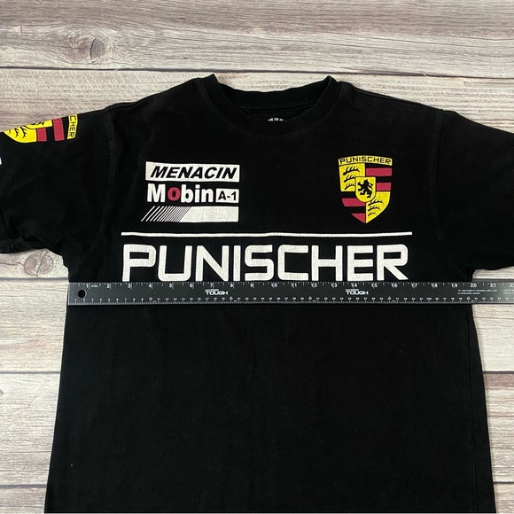 Bleecker & Mercer Punischer 1982 GT Black Racing Graphic Tee T Shirt Large. - Picture 6 of 7